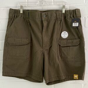 New With Tags Mens Classic Lee Khaki Cargo Shorts Size 42